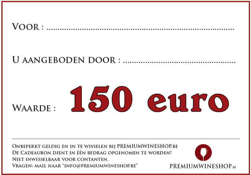 Cadeaubon - 150 euro