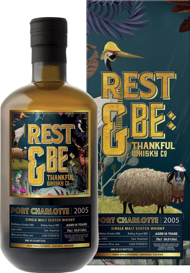 Port Charlotte 2005 - Rest & Be: - Single Malt Whisky - Schotland - 70 cl. - 54,6 % vol.