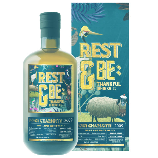 Port Charlotte 2009 - Rest & Be: - Single Malt Whisky - Schotland - 70 cl. - 60,3 % vol.