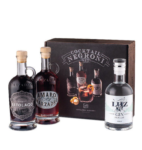 Cocktail Negroni Degustatieset - Distilleria Marzadro - Gardameer -  Italië - 3 x 20 cl.